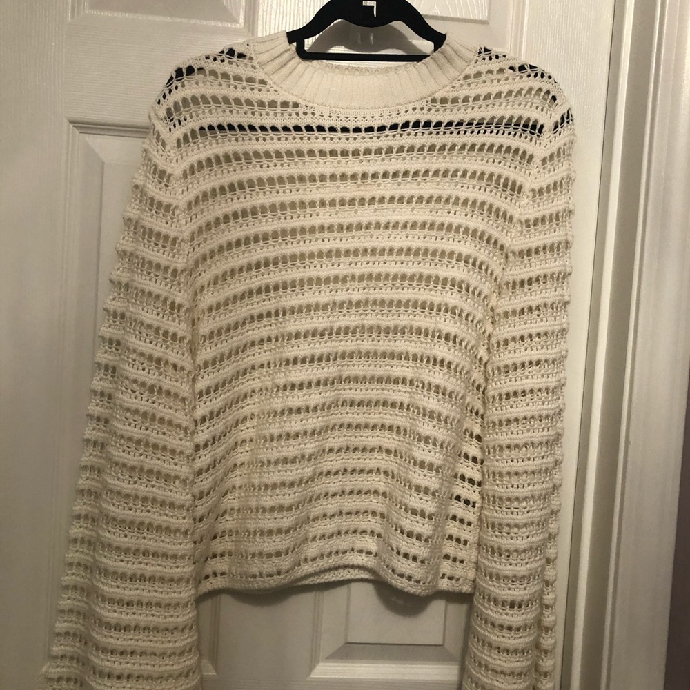 White crocheted sweater from H&M